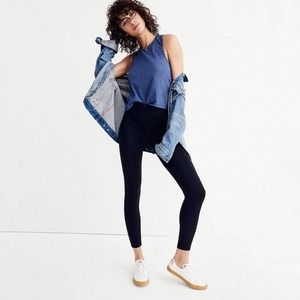 Madewell Fitted Black High-Rise Knit Leggings M